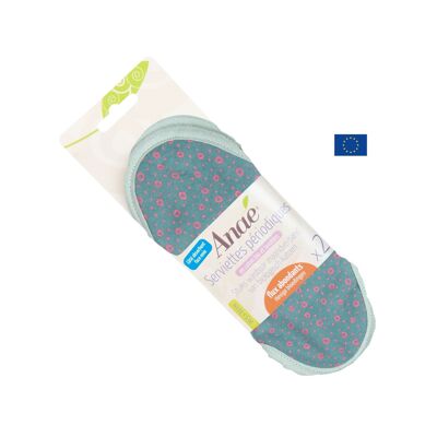 Washable Sanitary Pads (2 Pack) - Heavy Flow - Mini Circles Design