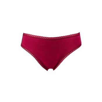 Culotte menstruelle flux modéré bleue corsaire/bordeaux 5