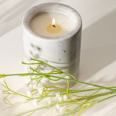 White marble luxury scented candle Saint-Tropez