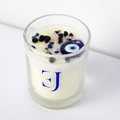 Vela mal de ojo EJ con cristales