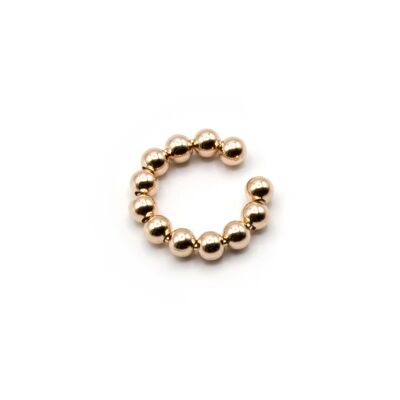 Earcuff single ball plata 925 chapado en oro rosa