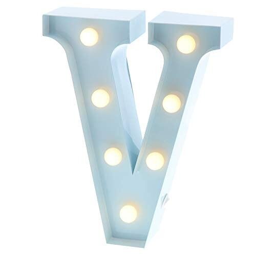 Lampe Circus - Lettre V - Bleu