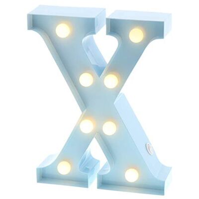 Lampe Circus - Lettre X - Bleu