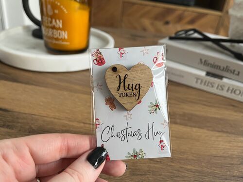 Hug Token / Keyring - Christmas Hug