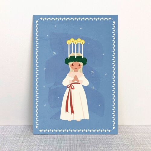 Postkarte Weihnachten Lucia