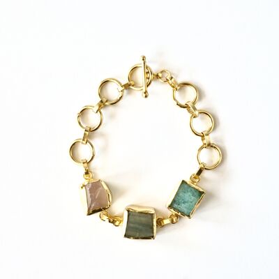 Natural stone bracelet.   Jewelry, bracelet, fashion.   Golden.   Imitation jewelry.   Spring.  	handmade.   Weddings, guests.