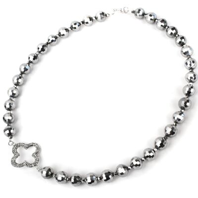 Marie chain 925 silver black diamond