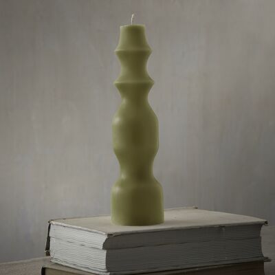 Beeswax candle "Auri" pistachio