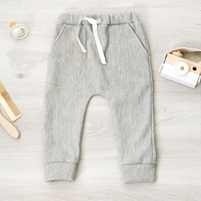 PANTALON GRIS JASPEADO