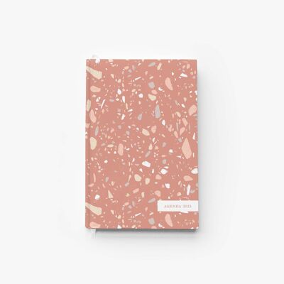 Agenda 2023, motif terrazzo terracotta