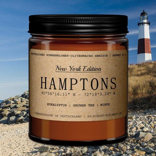 Hamptons Kerze - New York Edition - Eukalyptus | Grüner Tee | Minze