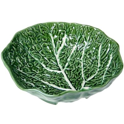 Salatschüssel aus Keramik, Kohlblatt, 27 x 8,5 cm, LL2116