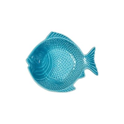 PIATTO CERAMICA PIATTO MARE VERDE PESCE _20X18CM LL2125