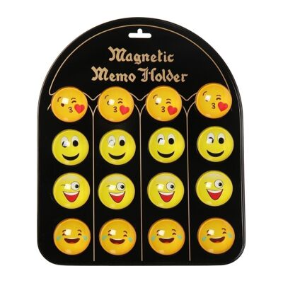 SET 16 IMANES NEVERA -EMOTICONOS _°4CM-DISPLAY:22,5X27,7X1,5CM LL4050