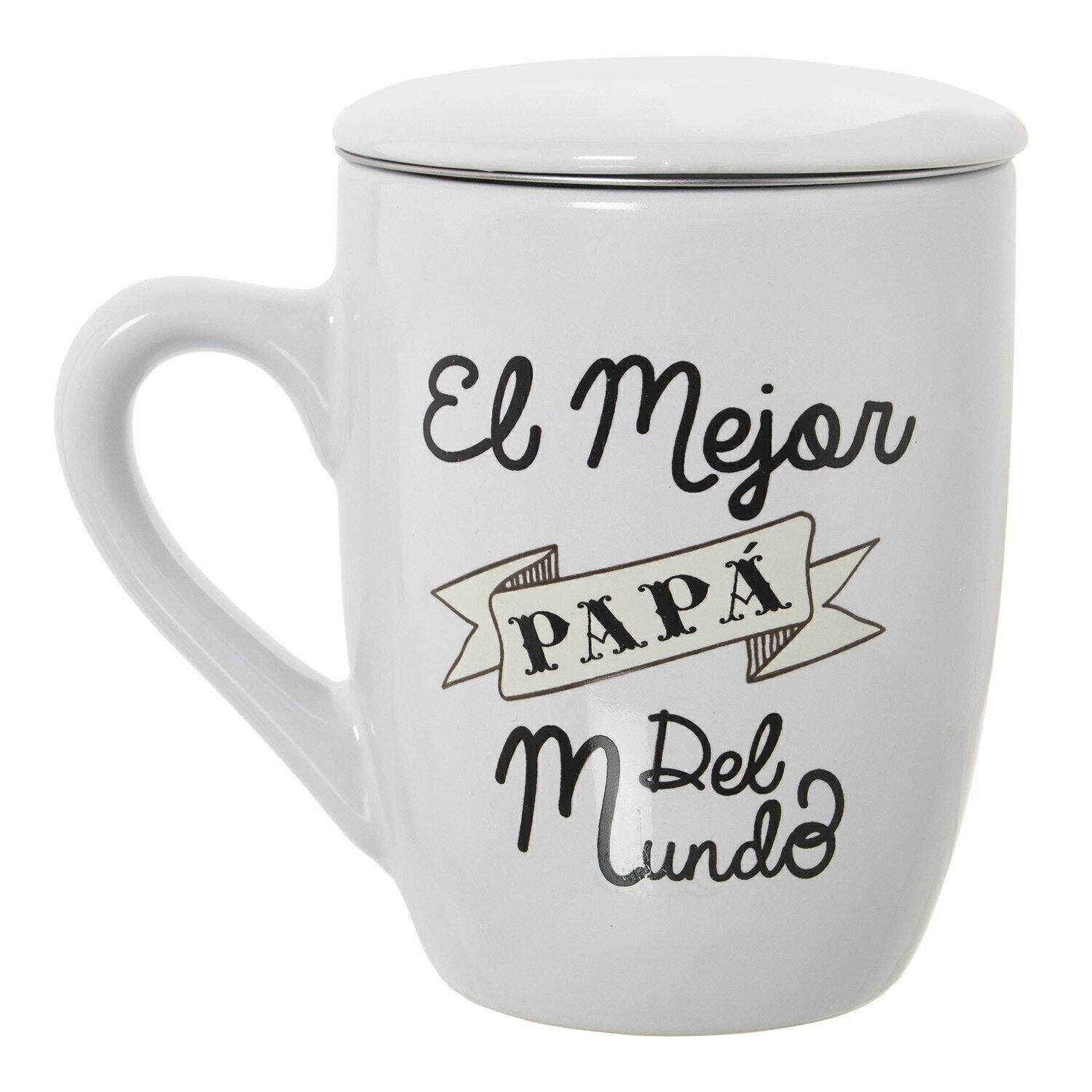 KERAMIK-INFUSIONSBECHER MIT EDELSTAHLFILTER, BEST DAD _°8,5X11CM, 375ML LL7297