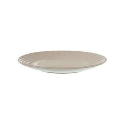 BEIGE CERAMIC DESSERT PLATE °20.5X2.5CM LL7316