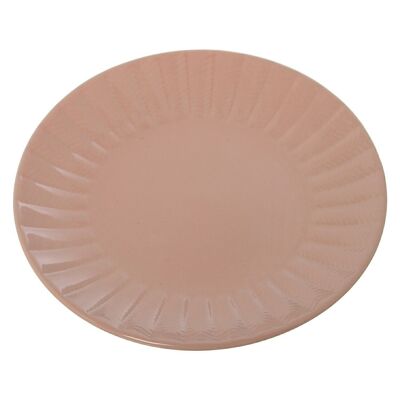 PIATTO DESSERT IN CERAMICA ROSA °20,5X2,5CM LL7317