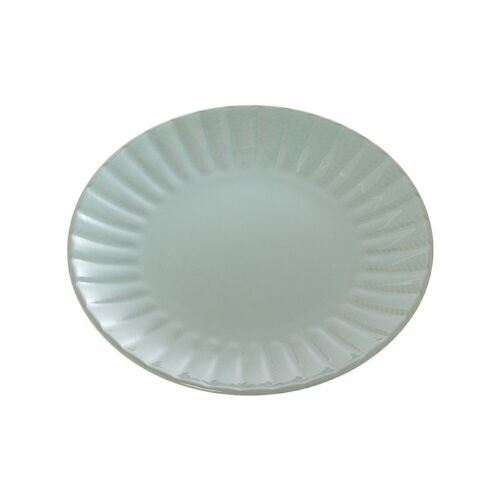 PLATO POSTRE CERAMICA VERDE °20,5X2,5CM LL7318