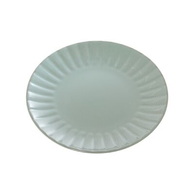 GREEN CERAMIC DESSERT PLATE °20.5X2.5CM LL7318