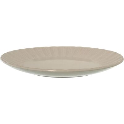 PLATO LLANO CERAMICA BEIGE _°27X2,8CM LL7319