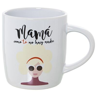 MUG CERÁMICA DECORADO MAMÁ °8X12X9,5CM, 375ML LL7381