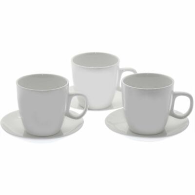 SET OF 6 CERAMIC TEA CUPS WITH PLATE IN GIFT BOX _CUP:7.5X7.5CM, PLATE:°12CM LL9521