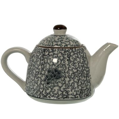 CERAMIC TEAPOT WITH STEEL FILTER-700ML _23X13.5X14.5CM LL9592