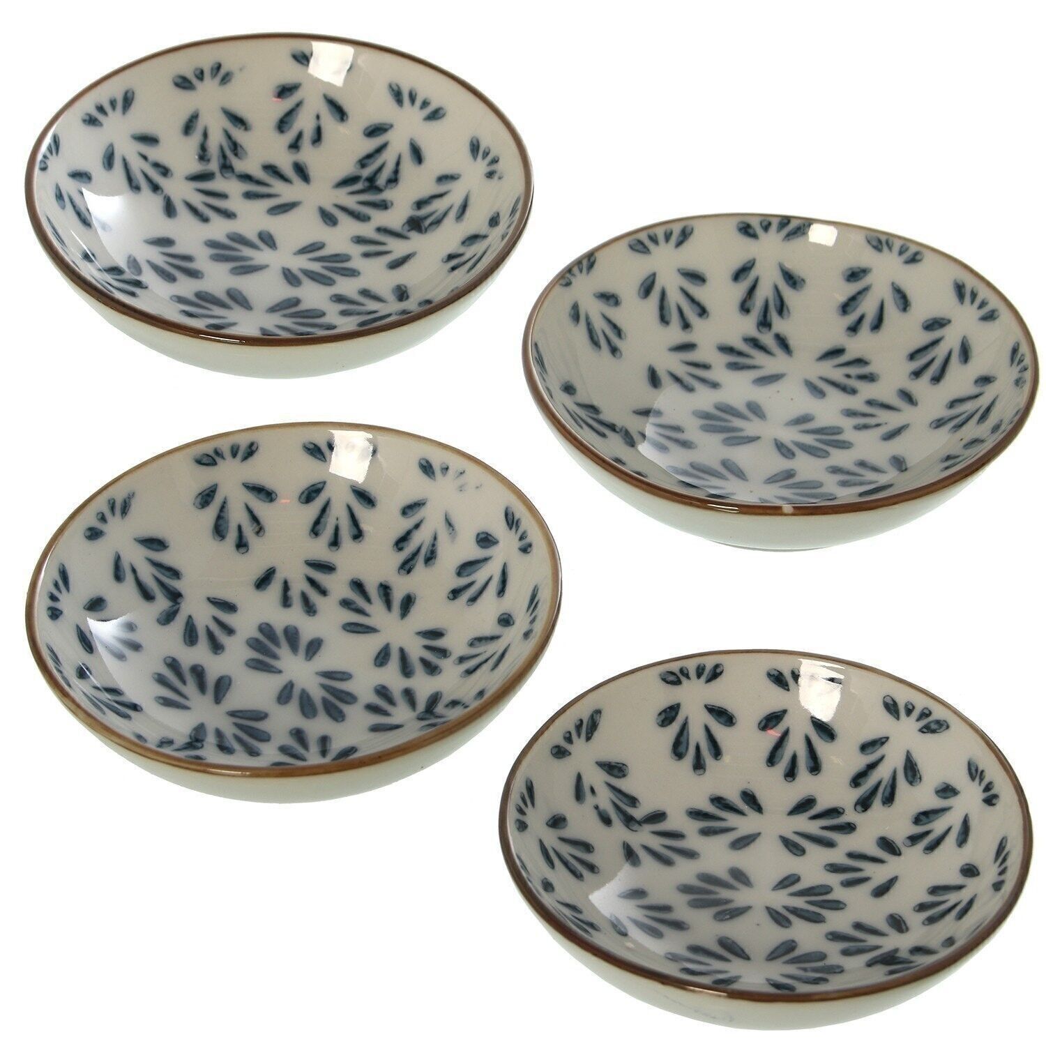 SET 4 KERAMIKSCHALEN MIT GESCHENKBOX 18X18X3CM _°8,3X2,5CM JEDE SCHÜSSEL LL9618