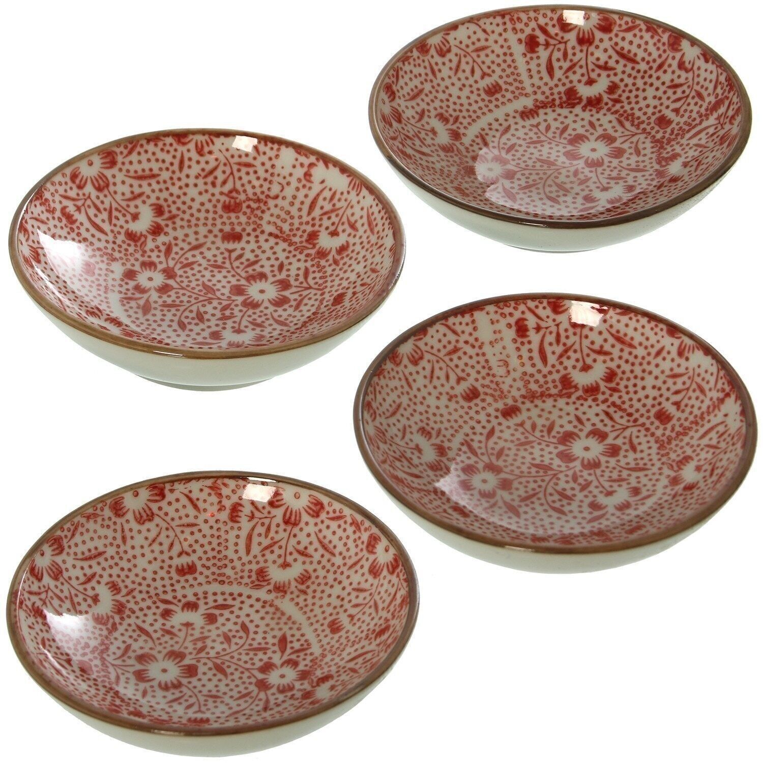 SET 4 KERAMIKSCHALEN MIT GESCHENKBOX 18X18X3CM _°8,3X2,5CM JEDE SCHÜSSEL LL9630