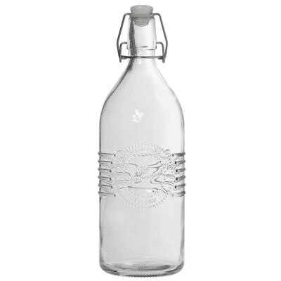 1L GLASS BOTTLE WITH AIR-TIGHT CAP _°9X27.5/29CM LL10084