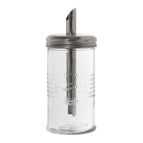 Buy wholesale GLASS SUGAR BOWL WITH METAL DISPENSER LL10089