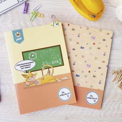 Set de 2 cuadernos "instacats"