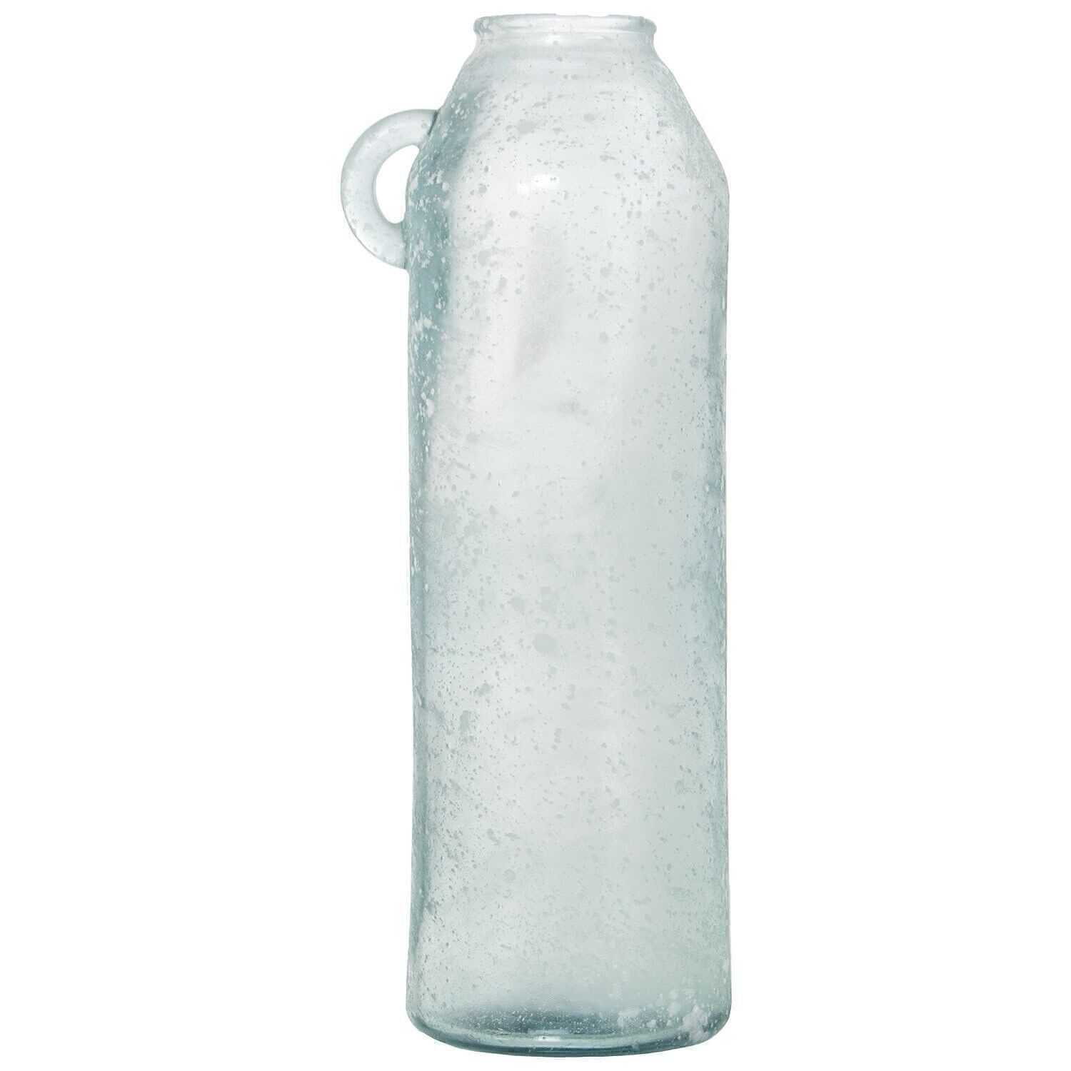 VASE AUS RECYCELTEM GLAS 45CWEISS 14X16X45CM LL11051