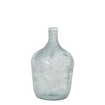 PORTE-VASE VERRE RECYCLÉ 4L BLANC °18X30CM LL11053