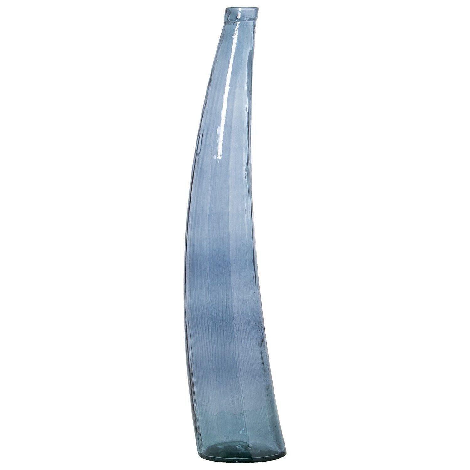 VASE AUS RECYCELTEM GLAS 100CM BLAU 20X20X100CM LL11060