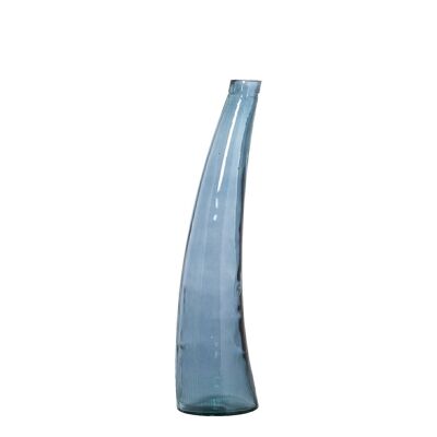 VASE AUS RECYCELTEM GLAS 80CM BLAU 20X20X80CM LL11061