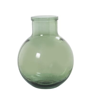 RECYCLED GLASS VASE 8L GREEN °24X31CM LL11077