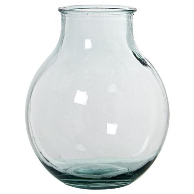 VASE AUS RECYCELTEM GLAS 12L TRANSPARENT °29X36CM LL11079