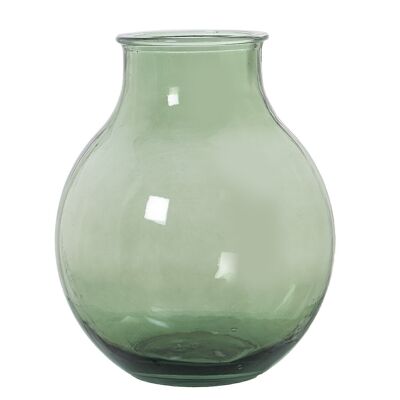 VASO IN VETRO RICICLATO 12L VERDE °29X36CM LL11080