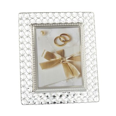 CORNICE FOTO 15X20CM METALLO ARGENTO VETRO TRASPARENTE EST:26X30X2CM,MAT:FERRO+CRIS LL11425