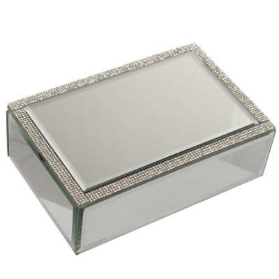 MIRROR JEWELRY BOX 20X13X6CM LL11600