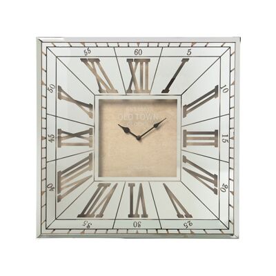 RELOJ PARED METAL CROMADO/CRISTAL, PILA:1XAA,1,5V (NO INCLU 49X4X49CM LL11628