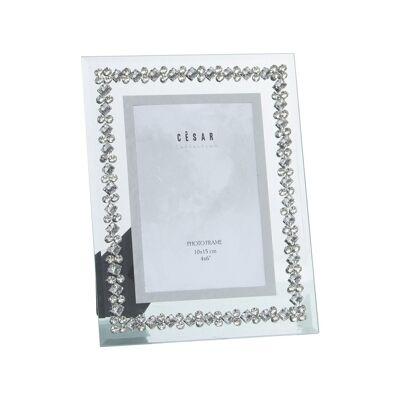 PHOTO FRAME 10X15CM MIRROR WITH GLOSSY EXT:18X23CM LL11675