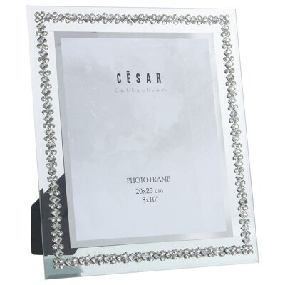 PHOTO FRAME 20X25CM MIRROR WITH GLOSSY EXT:28X33CM LL11677