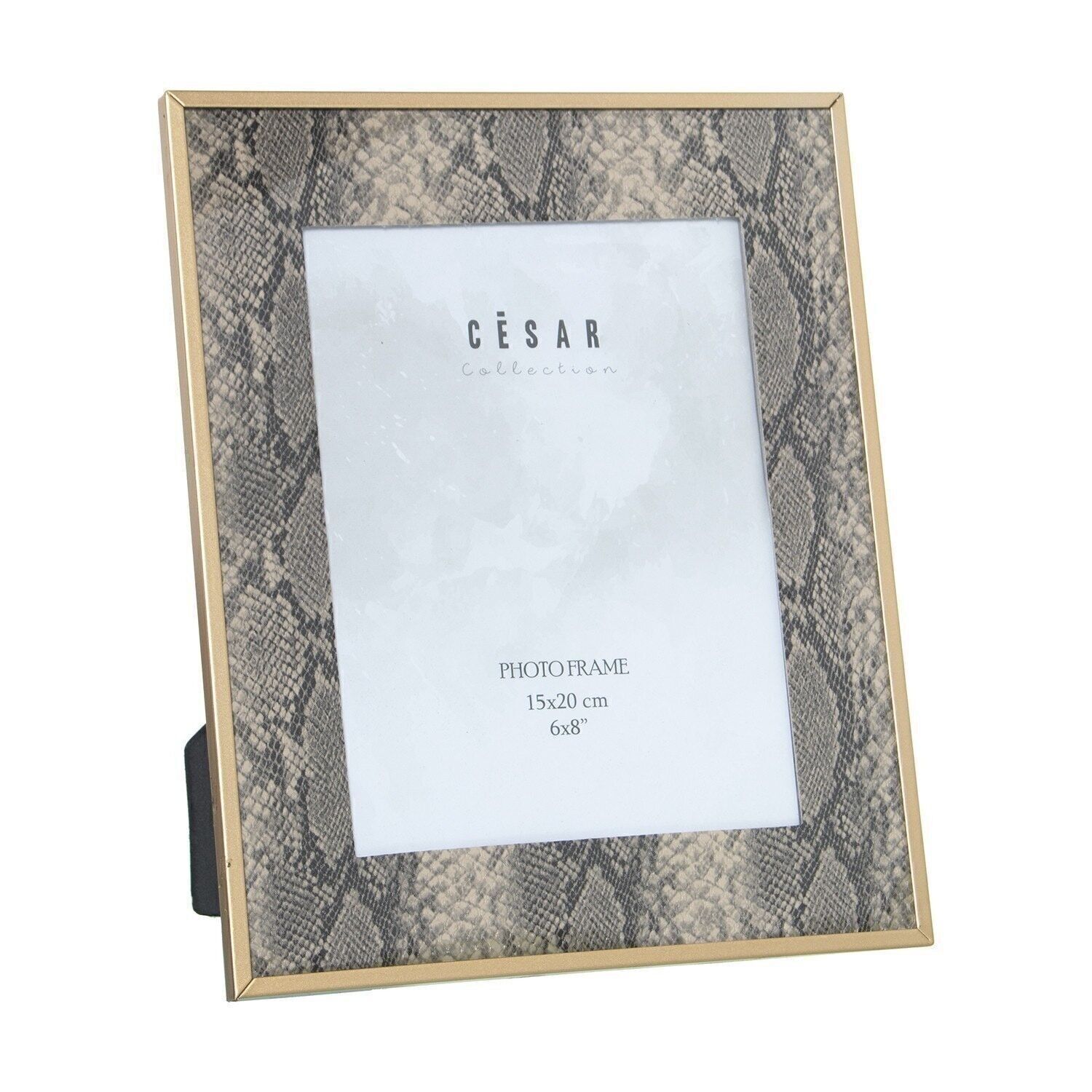 FOTOHALTER 15X20CM GOLDENES METALL/IMITIERUNG SCHLANGE AUSSEN: 23X28CM LL11686