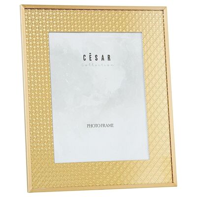 PHOTO FRAME 20X25CM GLASS W/GOLDEN METAL EDGE EXT:28X33CM LL11729