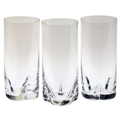 SET OF 6 HIGH BOHEMIA CRYSTAL GLASSES IN GIFT BOX _°7X16CM LL14616