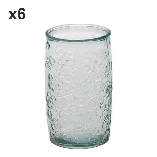 VASO VIDRIO RECICLADO 400ML _°8X14CM LL14951