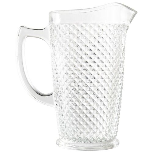 JARRA CRISTAL TRANSPARENTE 1,5L -DIAMANTE- 19,5X12,5X23CM, APTO LAVAVAJI LL14961