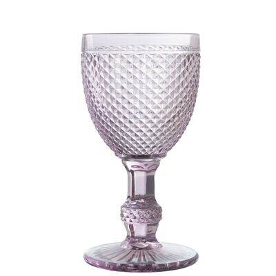 PINK CRYSTAL CUP 270ML DECO.DIAMOND _°8.5X16.5CM, DISHWASHER SAFE LL14962